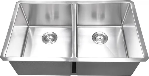 Miniatura 5 de MSI Fregadero y colador de cocina de acero inoxidable calibre 16 50/50 de 32 pulgadas
