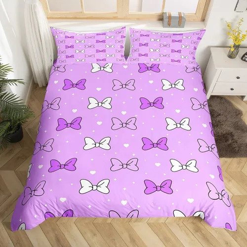 Miniatura 27 de Juego de funda de edredón con lazo de dibujos animados para niños, tamaño individual, juego de ropa de cama de mariquita, escarabajo, insecto