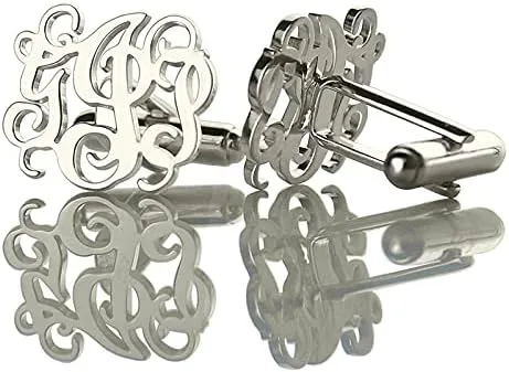 AILIN Gemelos personalizados para hombre, acero inoxidableplata de ley 925, gemelos personalizados para negocios, bodas, día del padre, regalos de