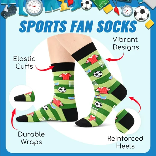 Miniatura 3 de Regalos deportivos para hombres y mujeres Calcetines de béisbol, baloncesto, fútbol, fútbol, carreras