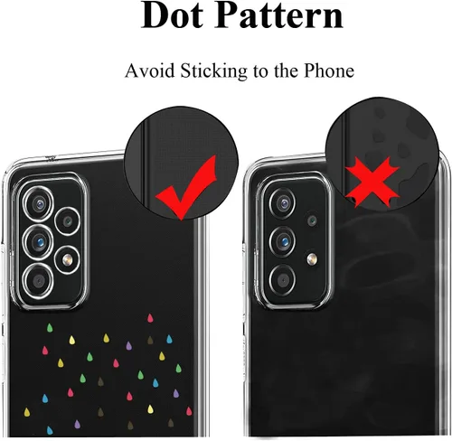 Miniatura 7 de Unov Funda diseñada para Galaxy A32 5G, funda transparente con [patrón antideslizante en relieve], protección delgada a prueba de golpes