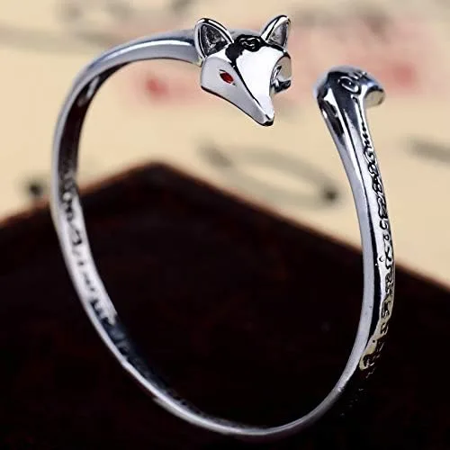 Miniatura 2 de Pulsera de zorro con símbolo de runa y animales ajustable, linda y encantadora cola de zorro, el mejor regalo para los amantes del zorro regalos