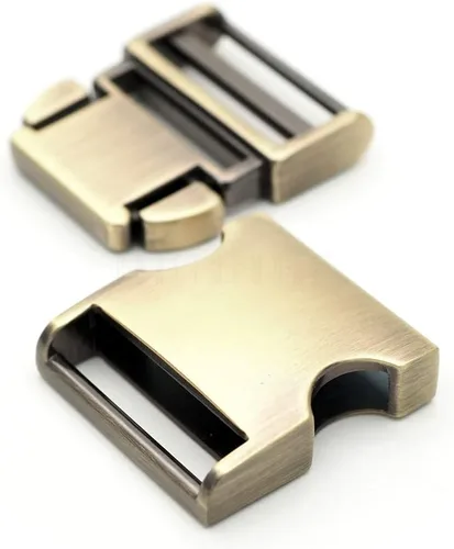 Miniatura 5 de CRAFTMEMORE Hebilla de liberación lateral curvada de metal de 1-1/2 pulgadas de bloqueo ajustable para mochilas de cinturón, collar de mascotas