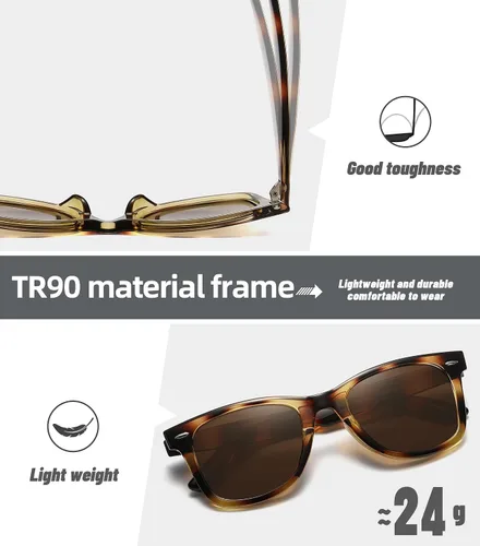 Miniatura 91 de MEETSUN Polarized Sunglasses for Women Men Classic Retro Square Frame Driving Sun Glasses UV Protection