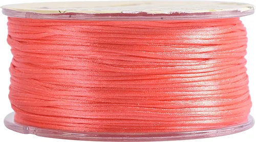 Miniatura 40 de KONMAY 80 Yardas 1.0mm Cordón Rattail de Nylon Satén Seda Trim Hilo para Cuentas para Nudos Chinos, Kumihimo, Trabajo con Cuentas, Macramé, 2-Azul