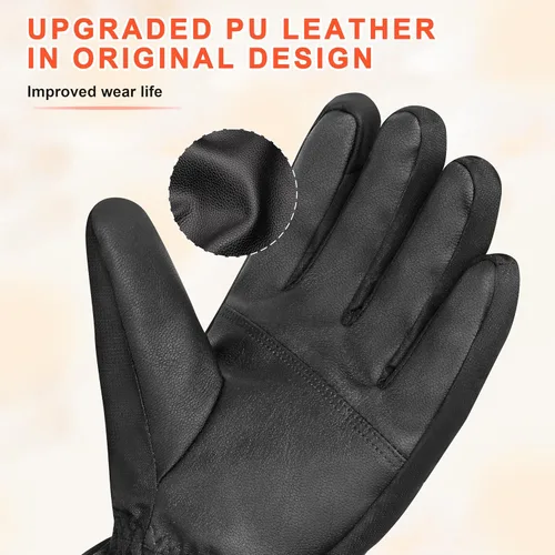 Miniatura 5 de ihuan Guantes de invierno impermeables a prueba de viento para hombre y mujer, guantes cálidos para clima frío, dedos con pantalla táctil