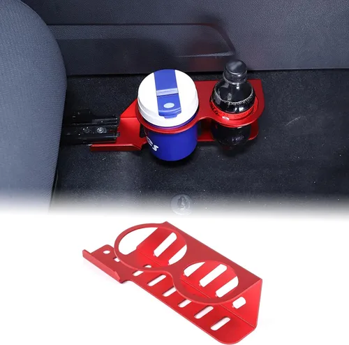 Organizador expansor de portavasos para asiento de pasajero de automóvil compatible con Toyota Tundra 2022-2023 asiento de pasajero de aluminio para