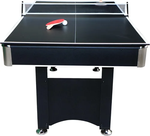 Miniatura 10 de Hathaway Spartan - Mesa de billar de 6 pies, con mesa combo de ping pong y juegos múltiples para salas de juegos de recreación familiar - Incluye