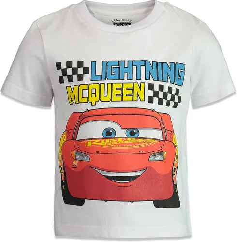 Miniatura 2 de Disney Pixar - Paquete de 4 camisetas para niños Toy Story Incredibles Cars Monsters Inc Blanco
