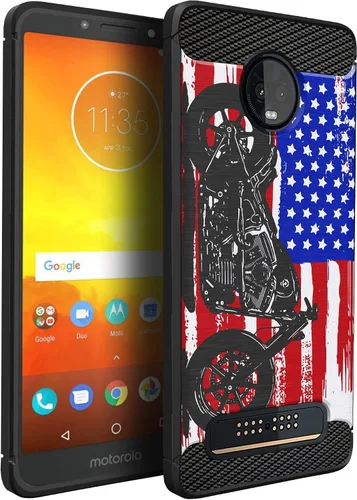 Miniatura 9 de CasesOnDeck Funda compatible con [Motorola Moto Z3 Play Moto Z3] Moto Z3 Design, funda delgada negra flexible y elegante protección contra golpes