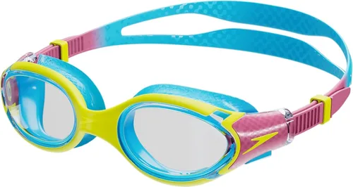 Speedo Gafas de natación unisex para niños Biofuse 2.0 Junior Llovizna Limón/Rosa Kiki/Picton Blu