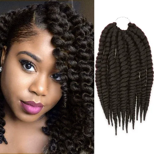 Miniatura 12 de Trenzas de ganchillo de pelo sintético auténtico doble Jumbo Senegalese Twist 12" (30)
