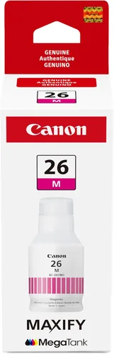 Canon GI-26 - Botella de tinta magenta de pigmento original, compatible con impresoras MegaTank GX7120, GX6120, GX5120, GX6020, GX7020, GX6021,