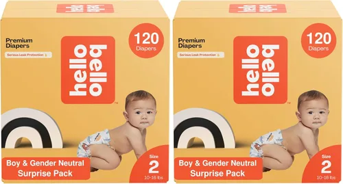 Miniatura 32 de Hello Bello Pañales Premium, Talla 3 (14-24 libras) Paquete Sorpresa para Niñas - 100 Unidades, Hipoalergénicos con Tacto Suave Similar a la Tela