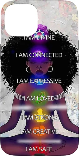 Miniatura 9 de Black Women Chakra Connected Expressive Strong Curly Hair Case for iPhone 17