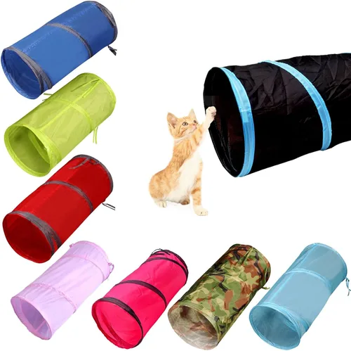 Miniatura 7 de iCAGY Túnel interactivo para gatos de interior, juguetes de túnel de conejo, juguetes para mascotas, túneles de juego para gatos, gatitos, conejos