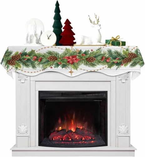 Miniatura 9 de Funda para bufanda de chimenea con diseño de muñeco de nieve azul para Navidad, Halloween, Acción de Gracias, otoño, decoración de interiores