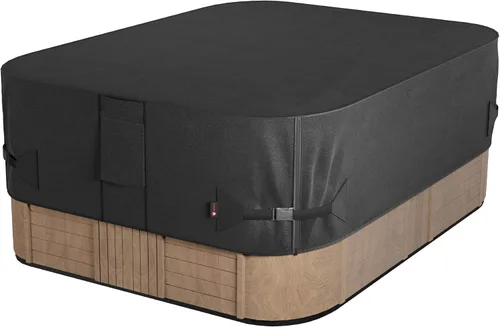 Miniatura 8 de iBirdie Cubierta rectangular impermeable para bañera de hidromasaje para exteriores, 73 x 62 pulgadas, para 72 x 61 o 71 x 60 o 70 x 59 pulgadas