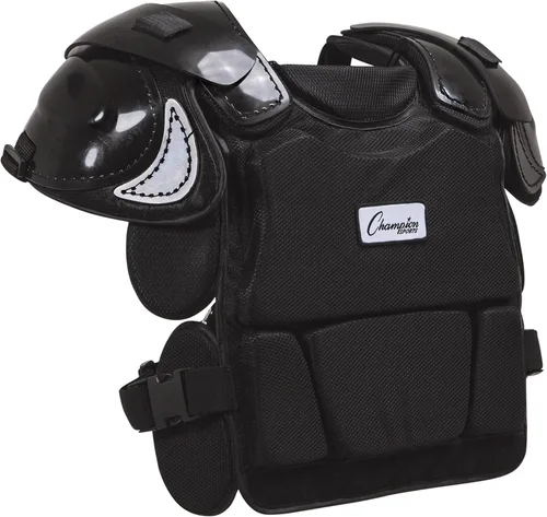 Miniatura 3 de Champion Sports Protector de pecho modelo profesional de espuma de rebote bajo - 12" - Negro