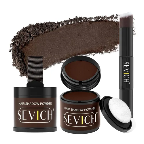 Miniatura 47 de Sevich - Sombra instantánea en polvo para línea capilar de cobertura rápida, corrector rápido de raíz de canas finas, cejas y barba, resistente al