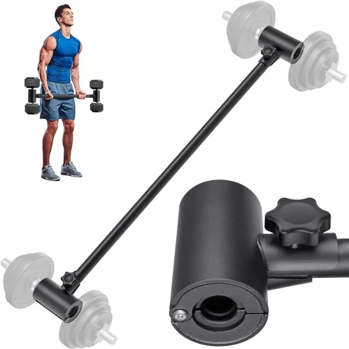 Kipika Convertidor Ajustable de Mancuerna a Barra - Adaptador de Barra de Curling EZ - Equipo Versátil de Levantamiento de Pesas para Gimnasio en C.