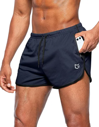 G Gradual - Pantalones cortos de correr para hombre, 3 pulgadas, de secado rápido, pantalones cortos de gimnasia atlética para trotar con bolsillos