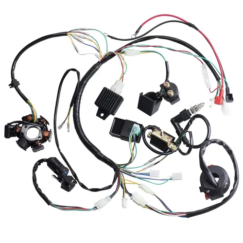 Miniatura 4 de Arnés de cableado completo, bobina, estátor, solenoide, relé CDI, bujía para ATV de 4 tiempos de 50cc, 70cc, 90cc, 110cc, 125cc. Go Kart, Pit Quad