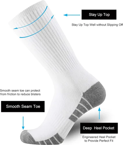 Miniatura 3 de ONKE - Calcetines de algodón absorbentes de humedad para entrenamiento, para hombre