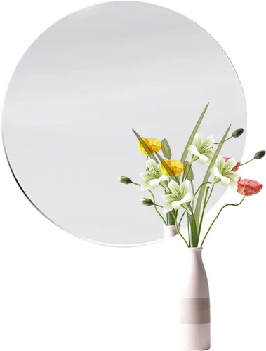 Miniatura 8 de Espejo redondo de vidrio de 8 pulgadas, espejo circular montado en la pared para baño, sala de estar, decoración del hogar, pequeños platos redondos