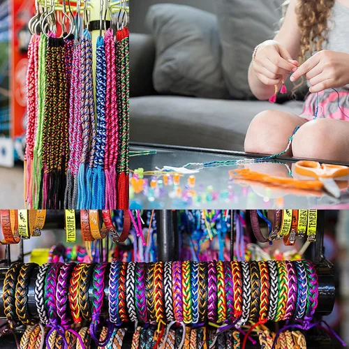 Miniatura 3 de Cordón de nailon de 0.031 in, hilo de nudo chino macramé pulsera de cola de rata trenzada (negro)