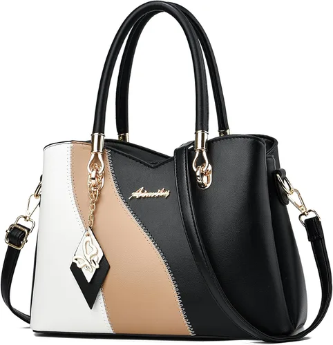 Miniatura 13 de Bolsos y carteras para mujer de DAINAOTM, bolsos estilo tote de cuero PU, cartera de señora con asa superior, bolso cruzado, bolso de hombro PU