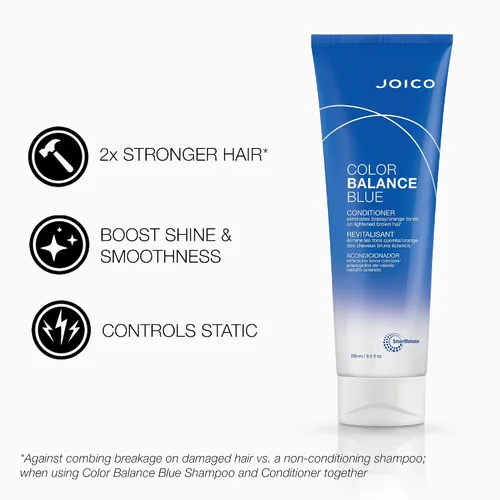Miniatura 4 de Joico Champú y acondicionador de color azul Para cabello castaño aclarado Elimina los tonos naranja cobrizo Aumenta la vitalidad