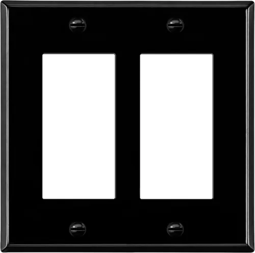Miniatura 26 de ENERLITES Placa de pared metálica decorativa para receptáculo o interruptor, acero inoxidable 201, resistente a la corrosión, tamaño 2-Gang 4.50" x