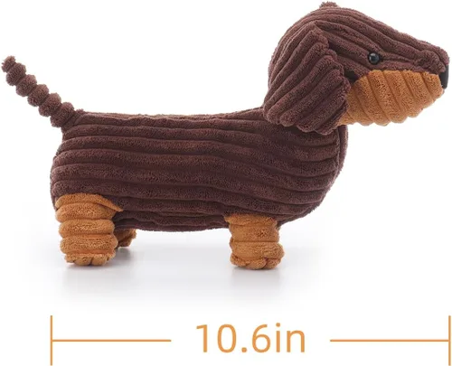 Miniatura 5 de Apricot Lamb Henry Dachshund - Animales de peluche para niños, suaves y lindos juguetes de peluche para bebé niña y niño, 10.6 pulgadas
