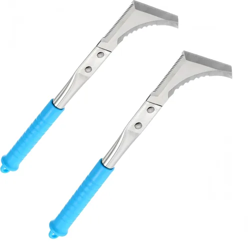 Miniatura 7 de Kosoyo - Herramienta de deshierbe de grietas de acero inoxidable, herramienta de jardinería manual de onda de diente de sierra, 11.42 pulgadas