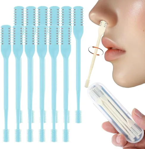 Miniatura 21 de Herramienta removedor de vello nasal de 360°, recortadora de vello nasal portátil para hombres y mujeres, cortador de pelo nasal 2 en 1, cuchillo
