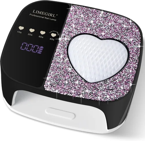 Miniatura 9 de Kit de lámpara de uñas UV LED LimeGirl para esmalte en gel profesional de curado rápido Luz secadora negra con 4 configuraciones de temporizador