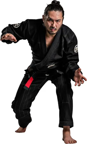 Miniatura 4 de Kurosawa Jiu Jitsu BJJ Gi Uniforme de Ronin - Chaqueta y pantalones negros tradicionales