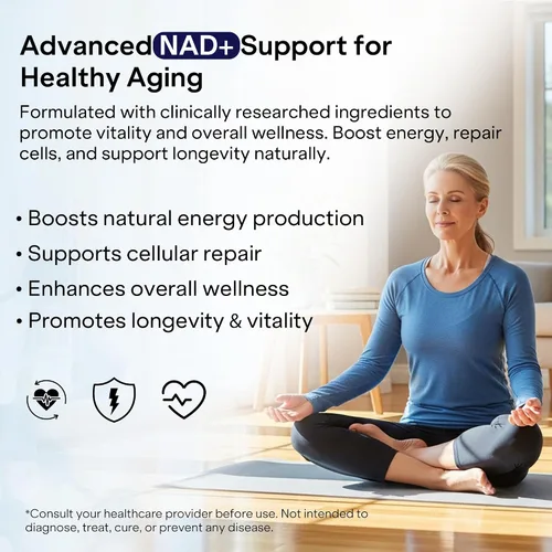 Miniatura 3 de Suplemento liposomal NAD+ con resveratrol - Ribosida de nicotinamida 1000 mg - Suplementos NAD para mujeres y hombres - Alternativa de suplemento