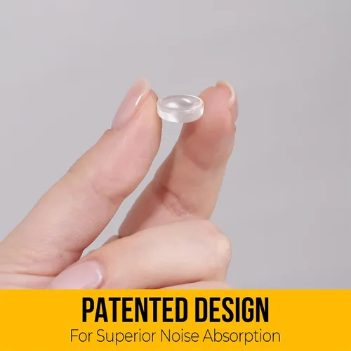 Miniatura 7 de 128 almohadillas protectoras de silicona transparente – Topes autoadhesivos reductores de sonido con diseño de cúpula plana para puertas