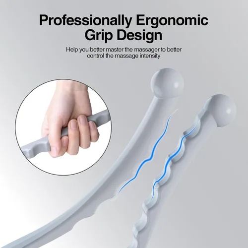 Miniatura 5 de Herramienta de masaje con rodillo de cuello, masajeador manual de cuello para aliviar el dolor de tejido profundo, bola masajeadora de 6 puntos