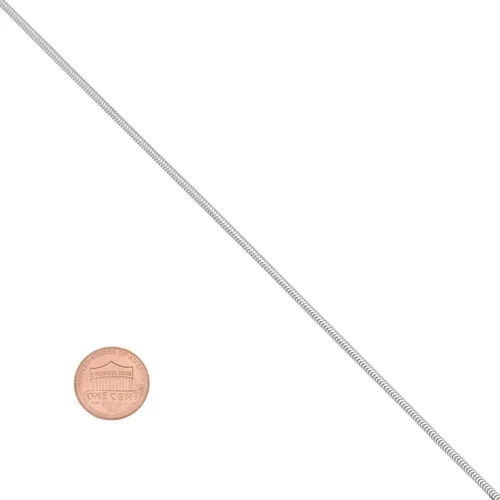 Miniatura 2 de 2mm-2mm Solid .925 Sterling Silver Round Snake Chain Necklace or Bracelet