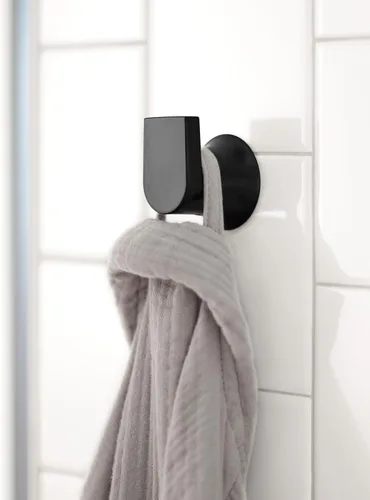 Miniatura 3 de Moen Genta LX Gancho Moderno para Bata o Toalla Negro Mate Individual para Cocina o Baño, BH3803BL