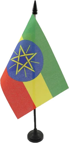 Miniatura 14 de AZ FLAG Sierra Leone Bandera de mesa 5'' x 8'' - Bandera de escritorio de Sierra Leona 21 x 14 cm - Bastón y base de plástico negro