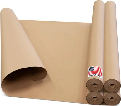 Miniatura 10 de Papel de protección para suelos de 18 pulgadas x 166 pies, rollo de papel de colofonia marrón fabricado en Estados Unidos, papel de construcción