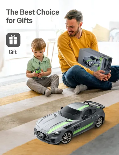 Miniatura 7 de MIEBELY Coche de Control Remoto, Mercedes Benz 1/16 Escala Oficial Autorizado GT R Pro Rc Cars 7.4V 700mAh Batería Recargable 2.4Ghz Rc Drift Cars