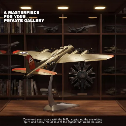 Miniatura 4 de NUOTIE Escala 1/72 B-17 Fortress Bomber (pintura verde) Pre-construcción de avión de guerra vintage de la Segunda Guerra Mundial avión de guerra
