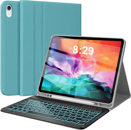 Miniatura 13 de Funda con teclado para iPad Pro de 12.9 pulgadas (Modelo antiguo) 2015 1ª / 2017 2ª generación - Teclado inalámbrico Bluetooth recargable Azul oscuro