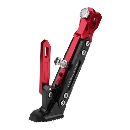 Miniatura 7 de KIMISS Soporte lateral de pie ajustable para NMAX, para NMAX 155 2015-2016 y NMAX 125, soporte de estacionamiento rojo