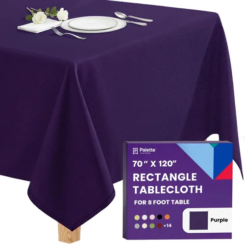 Miniatura 37 de Gee Di Moda - Mantel rectangular de 60 x 84 pulgadas – Mantel rectangular de poliéster lavable para mesa de 5 pies